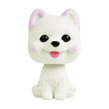 Load image into Gallery viewer, Smiling Dogs Resin Bobble HeadsCarPomeranian White