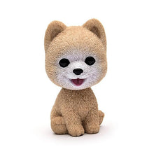 Load image into Gallery viewer, Smiling Dogs Resin Bobble HeadsCarPomeranian Yellow