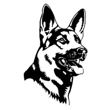 Load image into Gallery viewer, Smiling German Shepherd Vinyl Car Stickers-Car Accessories-Car Accessories, Car Sticker, Dogs, German Shepherd-Black-1 pc-4