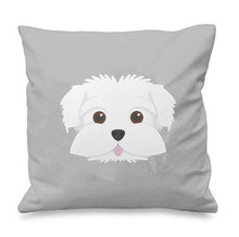 Load image into Gallery viewer, Smiling Maltese Multicolor Cushion CoversCushion Cover