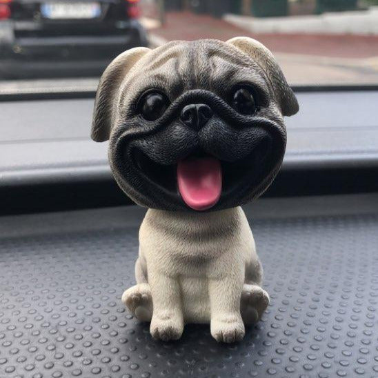 Smiling Pug Car Bobble Head 2