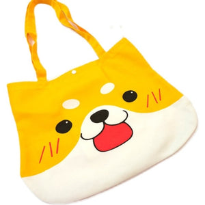 Smiling Shiba Inu Love Canvas Handbag-Accessories-Accessories, Bags, Dogs, Shiba Inu-7