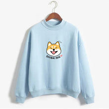 Load image into Gallery viewer, Smiling Shiba Inu Love Warm Sweatshirts-Apparel-Apparel, Dogs, Shiba Inu, Sweatshirt-Blue-Medium-4