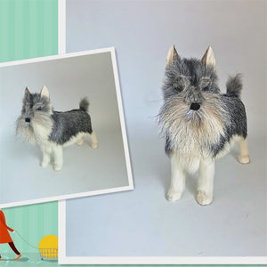 Soft and Plush Standing Schnauzer Stuffed Animal-Soft Toy-Dogs, Home Decor, Schnauzer, Stuffed Animal-2