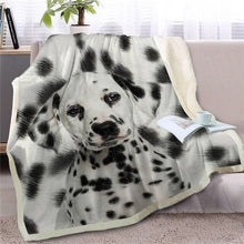 Load image into Gallery viewer, Soft and Warm American Eskimo Dog Fleece Blanket-Home Decor-American Eskimo Dog, Blankets, Dogs, Home Decor-Dalmatian - Puppy-Medium-13