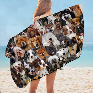 Some of the Dogs I Love Beach Towel-Home Decor-Alaskan Malamute, Australian Shepherd, Border Collie, Boxer, Chihuahua, Chow Chow, Crain Terrier, Dachshund, Dogs, French Bulldog, Home Decor, Pomeranian, Shiba Inu, Siberian Husky, Towel-2