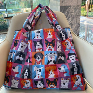Some of the Dogs I Love Large Shopping Bag-Accessories-Accessories, Bags, Beagle, Boston Terrier, Bull Terrier, Corgi, Dalmatian, Dogs, Schnauzer, West Highland Terrier-12