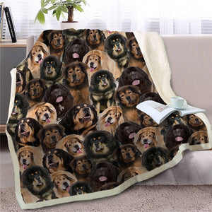 Some of the English Bulldogs I Love Warm Blanket - Series 1-Home Decor-Blankets, Dogs, English Bulldog, Home Decor-Tibetan Mastiff-Medium-15