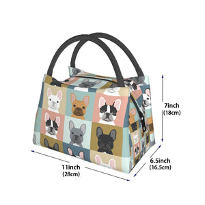 Some of the French Bulldogs I Love Insulated Lunch Bag-Accessories-Accessories, Bags, Dogs, French Bulldog, Lunch Bags-6