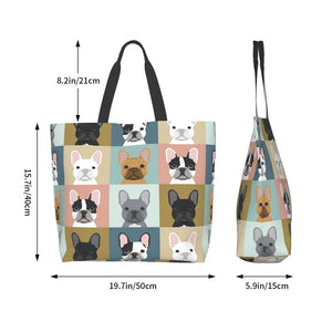 Some of the French Bulldogs I Love Large Shoulder Bag-Accessories-Accessories, Bags, Dogs, French Bulldog-13