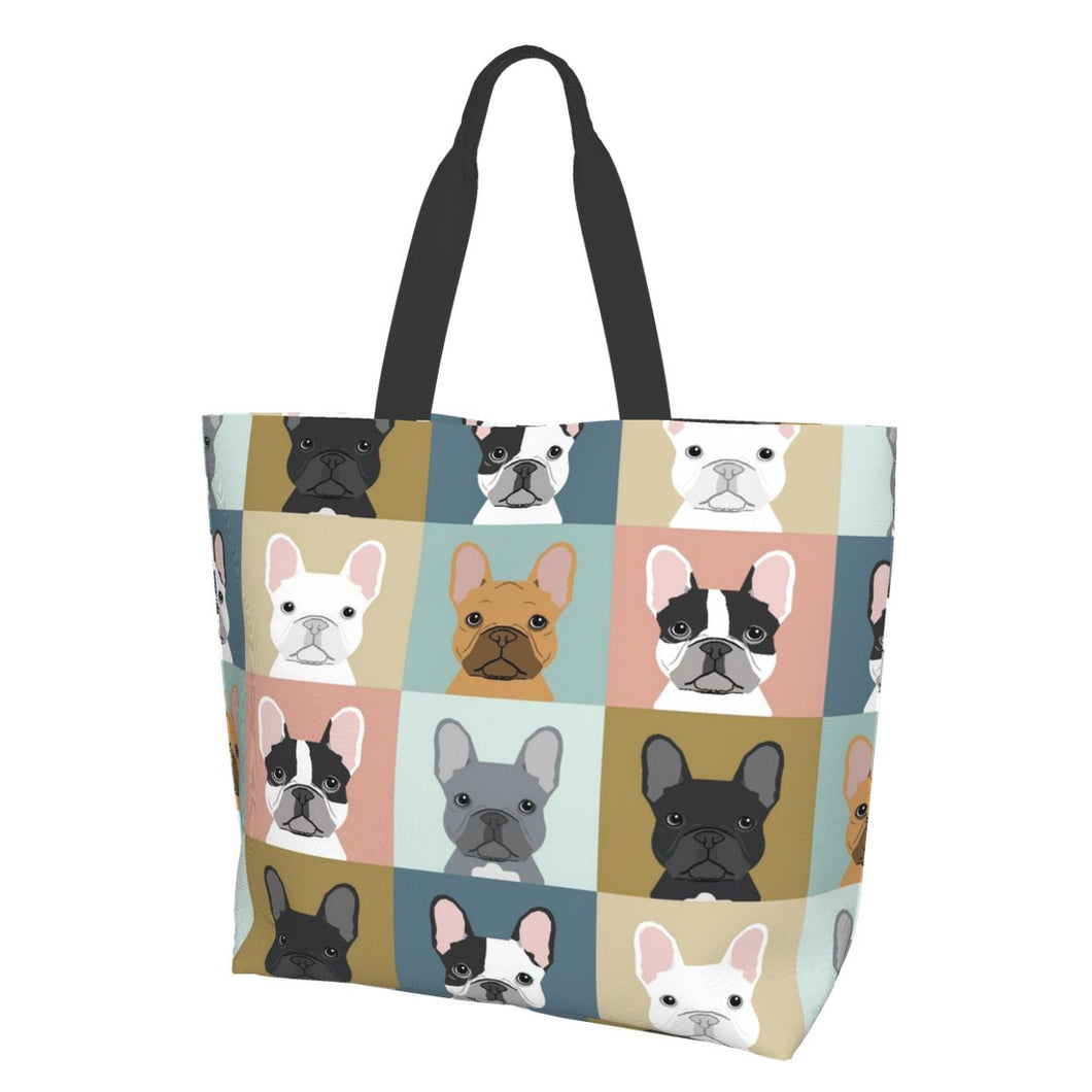Some of the French Bulldogs I Love Large Shoulder Bag-Accessories-Accessories, Bags, Dogs, French Bulldog-1