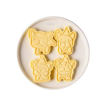 Load image into Gallery viewer, Image of four super cute french bulldog cookie cutters in different designs
