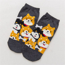 Load image into Gallery viewer, Some of the Shibas I Love Ankle Length Socks-Accessories-Accessories, Dogs, Shiba Inu, Socks-Shiba Inu - Deep Gray-10