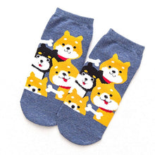 Load image into Gallery viewer, Some of the Shibas I Love Ankle Length Socks-Accessories-Accessories, Dogs, Shiba Inu, Socks-Shiba Inu - Navy Blue-11