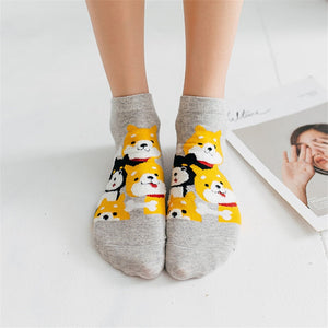 Some of the Shibas I Love Ankle Length Socks-Accessories-Accessories, Dogs, Shiba Inu, Socks-4