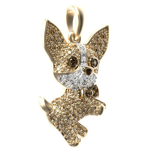 Sparkling Hanging Chihuahua Necklace-Dog Themed Jewellery-Accessories, Chihuahua, Dogs, Jewellery, Necklace-5