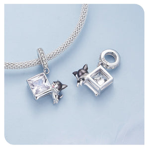 Sparkling I Heart Boston Terrier Silver Pendant-Dog Themed Jewellery-Accessories, Boston Terrier, Dogs, Jewellery, Pendant-9