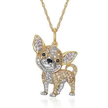 Load image into Gallery viewer, Sparkling I Love Chihuahua Necklace-Dog Themed Jewellery-Chihuahua, Dogs, Jewellery, Necklace-3