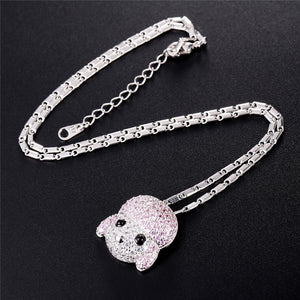 Sparkling Poodle Love Stone Studded Necklaces-Dog Themed Jewellery-Dogs, Jewellery, Necklace, Poodle-10