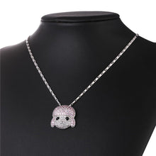 Load image into Gallery viewer, Sparkling Poodle Love Stone Studded Necklaces-Dog Themed Jewellery-Dogs, Jewellery, Necklace, Poodle-12