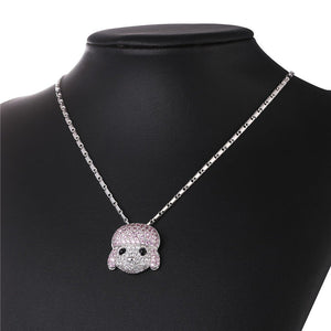 Sparkling Poodle Love Stone Studded Necklaces-Dog Themed Jewellery-Dogs, Jewellery, Necklace, Poodle-12