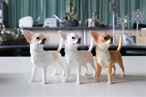 Standing Chihuahuas Resin Figurines-Home Decor-Chihuahua, Dogs, Figurines, Home Decor-5