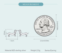 Sterling Silver Dachshund Earrings: A Must-Have for Dachshund Lovers-Dog Themed Jewellery-Dachshund, Dogs, Earrings, Jewellery-11