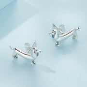 Sterling Silver Dachshund Earrings: A Must-Have for Dachshund Lovers-Dog Themed Jewellery-Dachshund, Dogs, Earrings, Jewellery-4