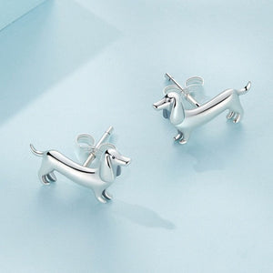 Sterling Silver Dachshund Earrings: A Must-Have for Dachshund Lovers-Dog Themed Jewellery-Dachshund, Dogs, Earrings, Jewellery-4