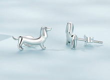 Load image into Gallery viewer, Sterling Silver Dachshund Earrings: A Must-Have for Dachshund Lovers-Dog Themed Jewellery-Dachshund, Dogs, Earrings, Jewellery-5