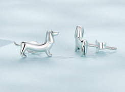 Sterling Silver Dachshund Earrings: A Must-Have for Dachshund Lovers-Dog Themed Jewellery-Dachshund, Dogs, Earrings, Jewellery-5