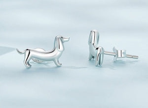 Sterling Silver Dachshund Earrings: A Must-Have for Dachshund Lovers-Dog Themed Jewellery-Dachshund, Dogs, Earrings, Jewellery-5