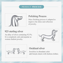 Load image into Gallery viewer, Sterling Silver Dachshund Earrings: A Must-Have for Dachshund Lovers-Dog Themed Jewellery-Dachshund, Dogs, Earrings, Jewellery-7