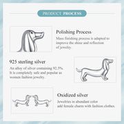 Sterling Silver Dachshund Earrings: A Must-Have for Dachshund Lovers-Dog Themed Jewellery-Dachshund, Dogs, Earrings, Jewellery-7