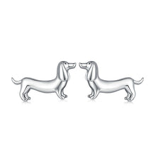 Load image into Gallery viewer, Sterling Silver Dachshund Earrings: A Must-Have for Dachshund Lovers-Dog Themed Jewellery-Dachshund, Dogs, Earrings, Jewellery-1