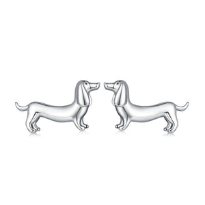 Sterling Silver Dachshund Earrings: A Must-Have for Dachshund Lovers-Dog Themed Jewellery-Dachshund, Dogs, Earrings, Jewellery-1