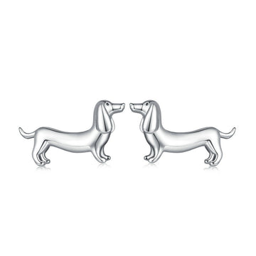 Sterling Silver Dachshund Earrings: A Must-Have for Dachshund Lovers-Dog Themed Jewellery-Dachshund, Dogs, Earrings, Jewellery-1