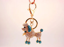 Load image into Gallery viewer, Stone-Studded Poodle Love Keychains-Accessories-Accessories, Dogs, Keychain, Poodle-6