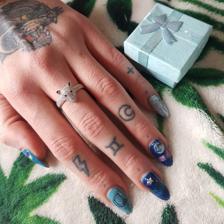Studded Bull Terrier Silver Ring-Dog Themed Jewellery-Bull Terrier, Dogs, Jewellery, Ring-9