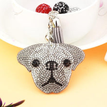 Load image into Gallery viewer, Studded Pug Love KeychainsAccessoriesGray