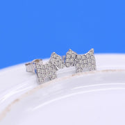 Studded Scottish Terrier Love Silver EarringsDog Themed Jewellery
