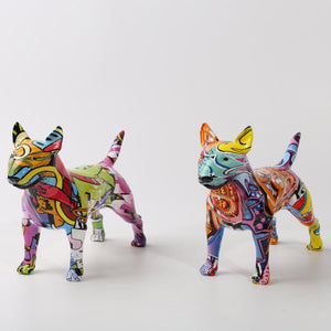 Stunning Bull Terrier Design Multicolor Resin Statue-Home Decor-Bull Terrier, Dogs, Home Decor, Statue-11