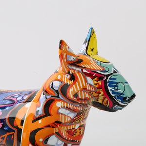 Stunning Bull Terrier Design Multicolor Resin Statue-Home Decor-Bull Terrier, Dogs, Home Decor, Statue-14