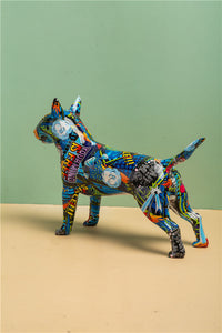 Stunning Bull Terrier Design Multicolor Resin Statue-Home Decor-Bull Terrier, Dogs, Home Decor, Statue-8