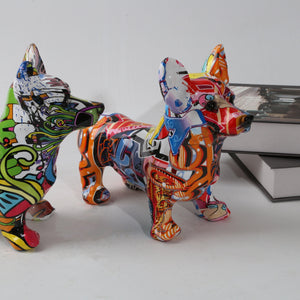 Stunning Corgi Design Multicolor Resin Statue-Home Decor-Corgi, Dogs, Home Decor, Statue-5