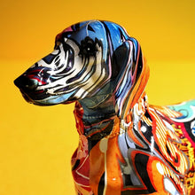 Load image into Gallery viewer, close up image of dachshund statue