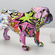 Load image into Gallery viewer, Image of large english bulldog statue with purple color