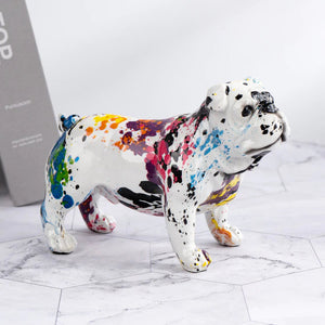 image of colorful english bulldog statue