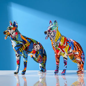 Stunning German Shepherd Design Multicolor Resin Statues-Home Decor-Dogs, German Shepherd, Home Decor, Statue-5