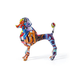 Stunning Poodle Design Multicolor Resin Statue-Home Decor-Dogs, Home Decor, Poodle, Statue-3